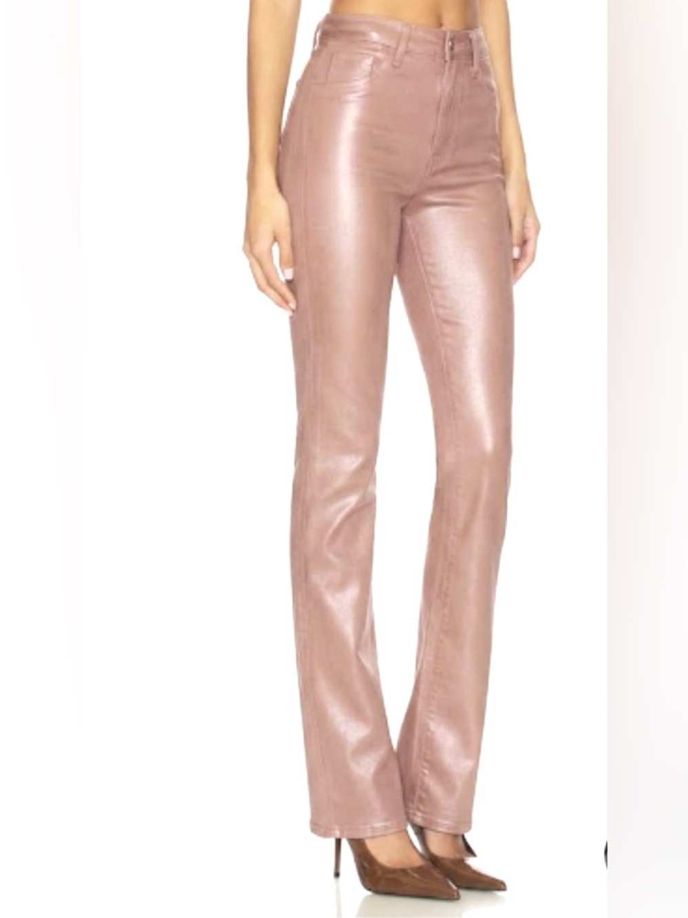 L' AGENCE NWT SELMA HIGH RISE SLEEK BABY BOOT COLOR: PETAL COATED JEANS Size 32